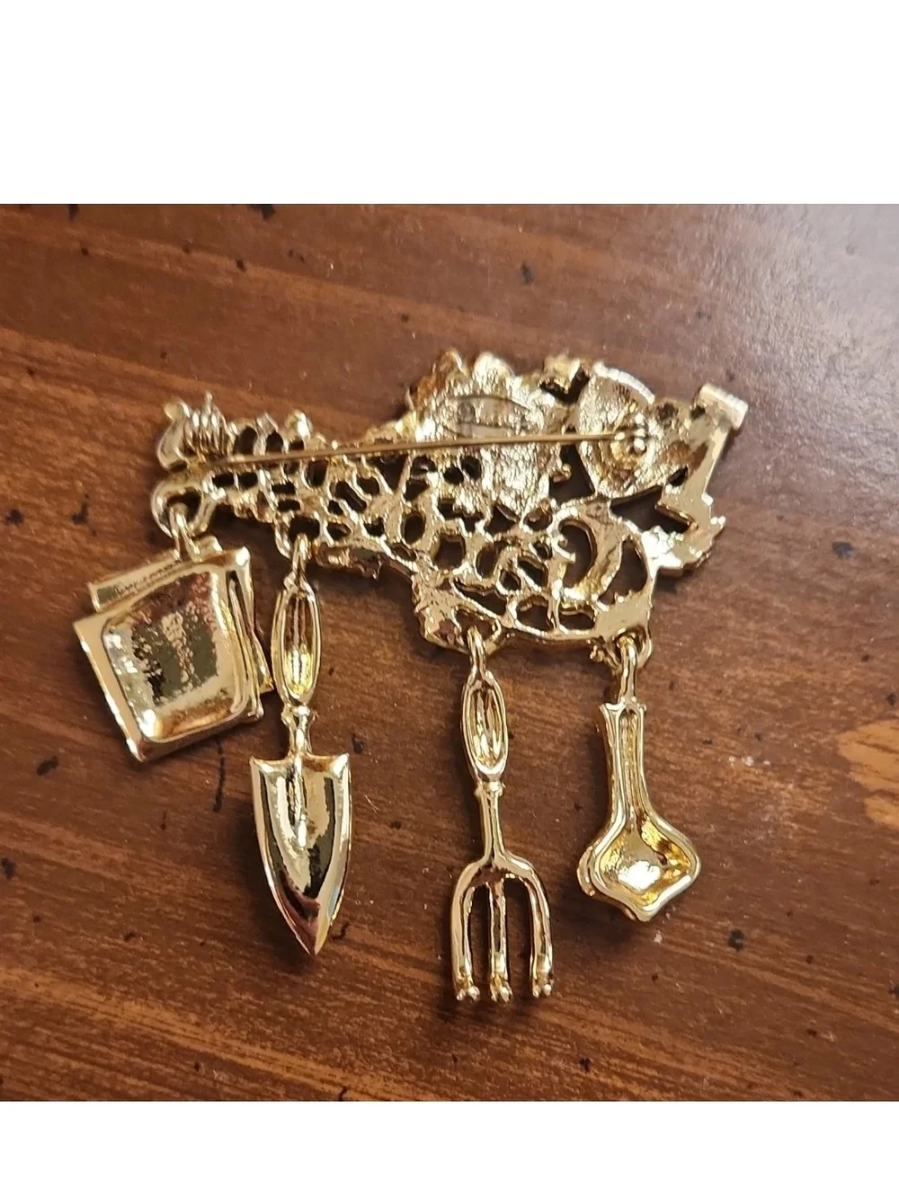 Vintage I Love Gardening Brooch